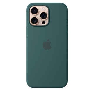 Тысқап Apple iPhone16 Pro Max Silicone Case with MagSafe Lake Green үшін