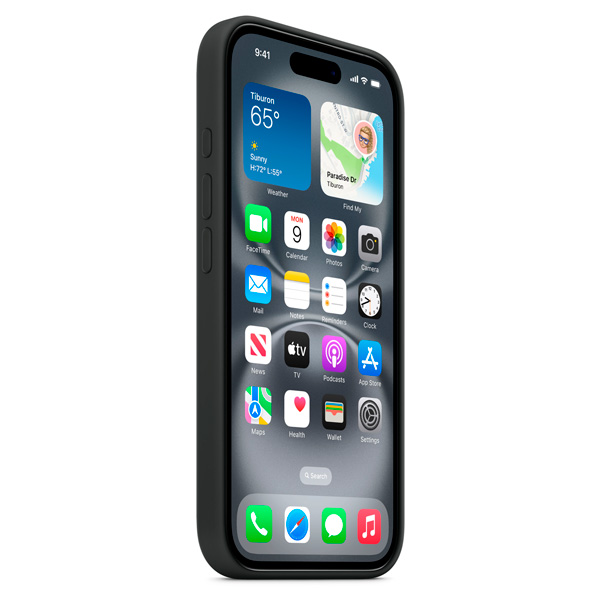 Чехол Apple для iPhone 16 Silicone Case with MagSafe Black - фото 6