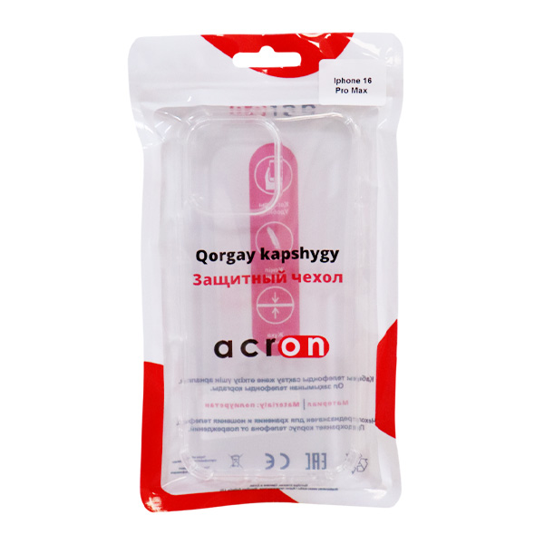 Чехол Acron для Iphone 16 Pro Max Прозрачный силиконовый с визитницей