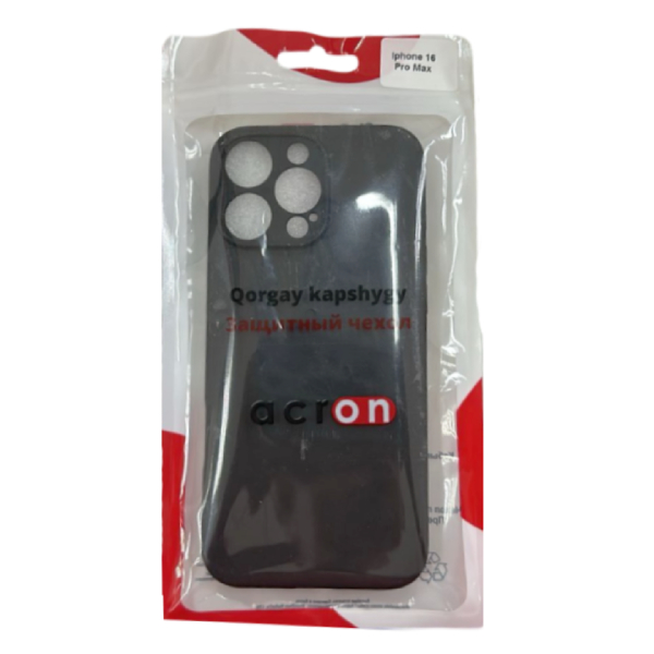 Чехол Acron для Iphone 16 Pro Max Чёрный силиконовый