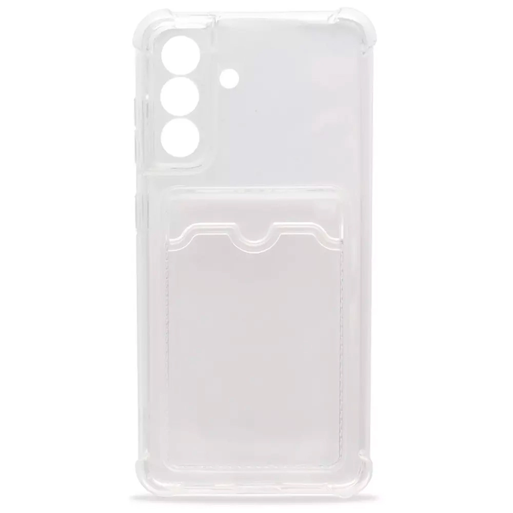 Чехол Acron для Samsung Galaxy S25 прозрачный силиконовый с визитницей