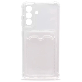 Чехол Acron для Samsung Galaxy S25 прозрачный силиконовый с визитницей