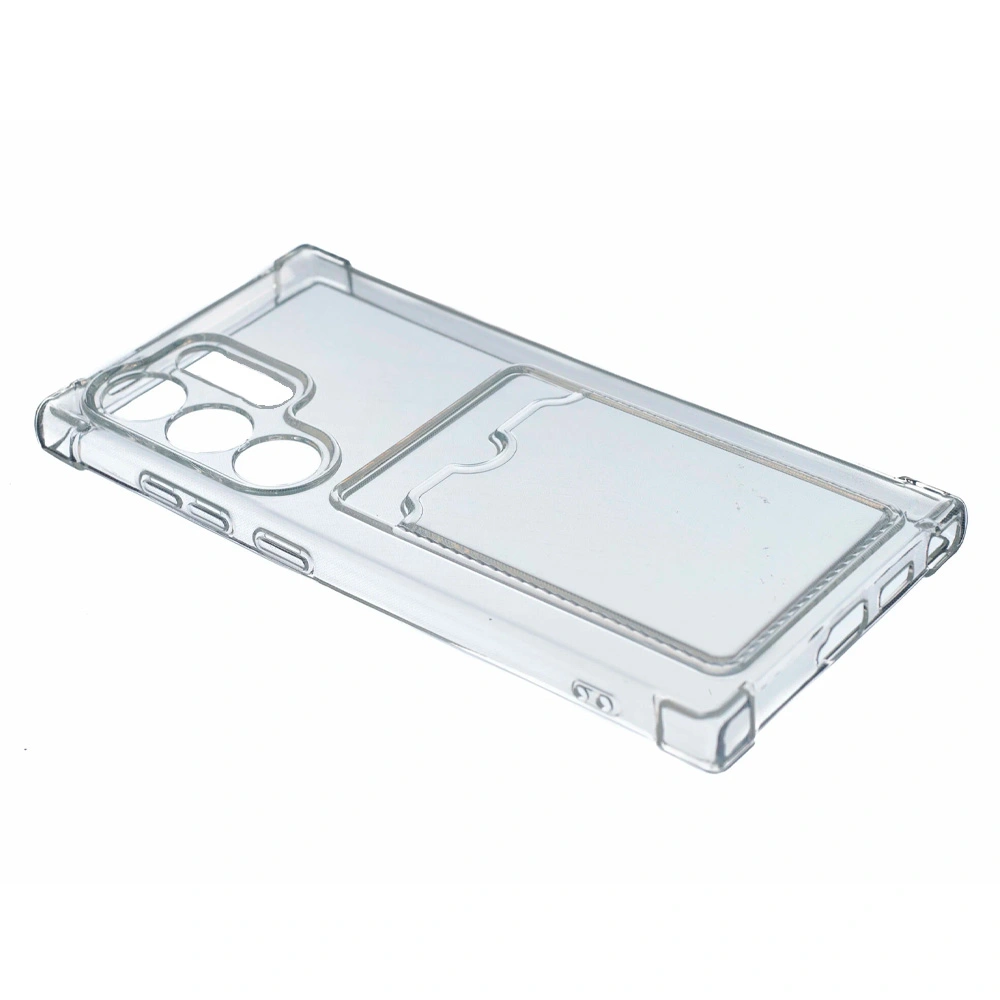 Acron тысқабы Samsung Galaxy S25 Ultra визитка ұстаушы бар мөлдір силикон үшін - фото 2