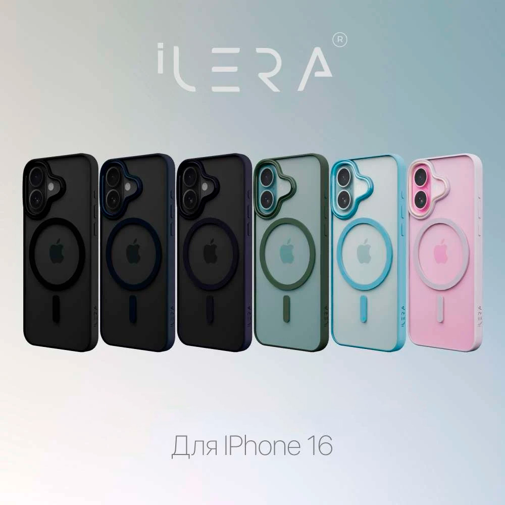 Чехол iLera для iPhone 16 Pink/Transparent (ILGCACLCAPI16) - фото 3