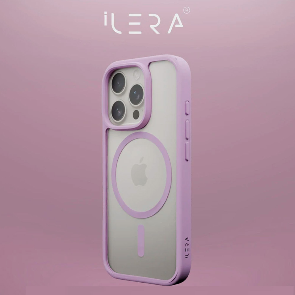 Чехол iLera для iPhone 16 Pro Pink/Transparent (ILGCACLCAPI16PR) - фото 6