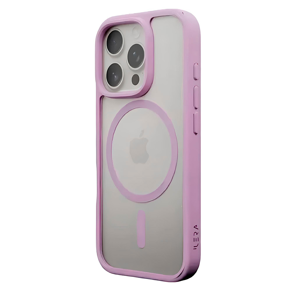 Чехол iLera для iPhone 16 Pro Max Pink/Transparent (ILGCACLCAPI16PRMX)