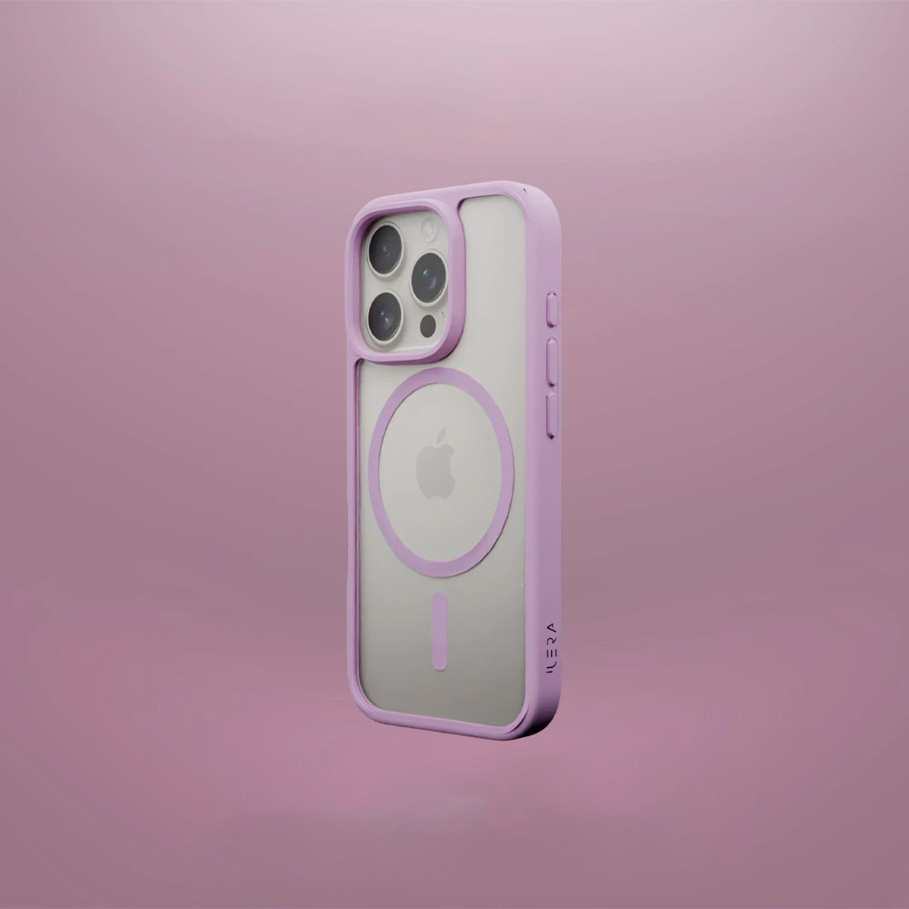Чехол iLera для iPhone 16 Pro Max Pink/Transparent (ILGCACLCAPI16PRMX) - фото 5