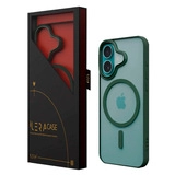 iPhone 16 iLera үшін қап ILGCACLCADG16 Dark green/Transparent - фото 3