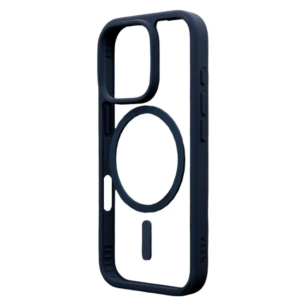 Чехол iLera для iPhone 16 Pro Max Transparent/Blue (ILGCACLCABL16PRMX)