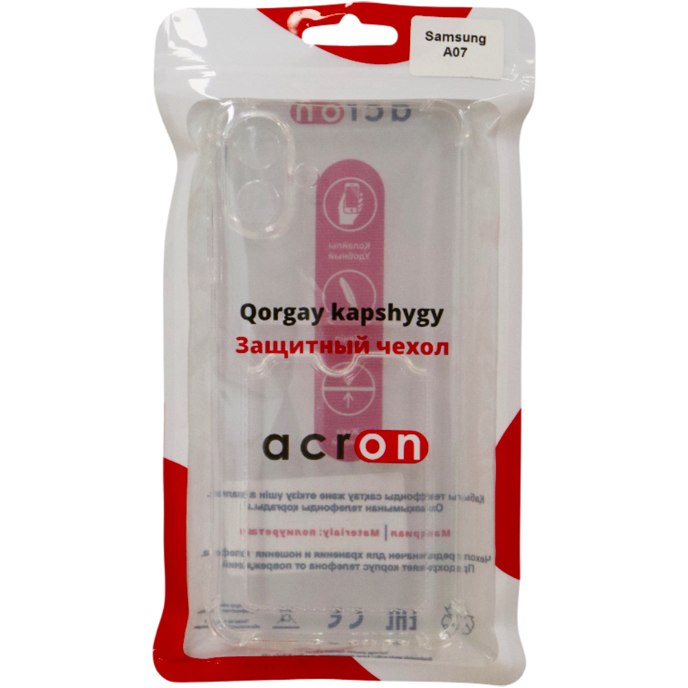 Чехол с визитницей Acron для Samsung Galaxy A07 Transparent