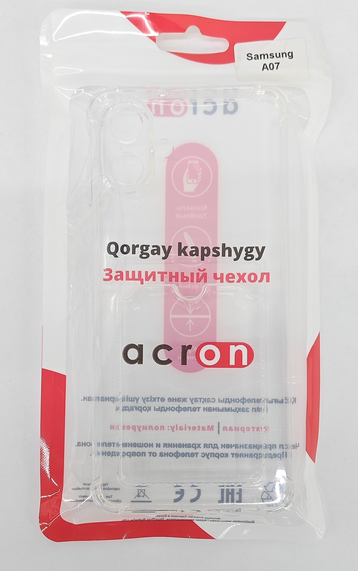 Чехол с визитницей Acron для Samsung Galaxy A07 Transparent - фото 3
