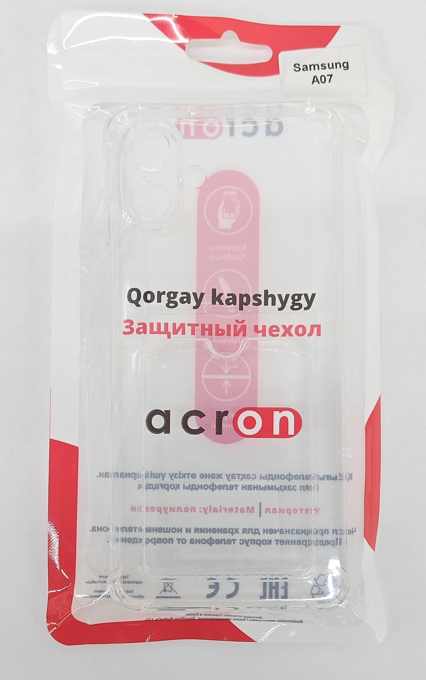 Acron визитникті тысқабы Samsung Galaxy A07 Transparent үшін - фото 3