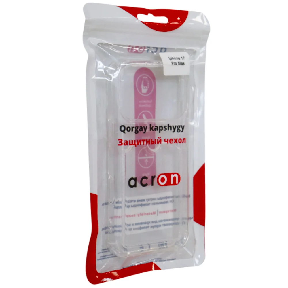 Прозрачный силиконовый чехол с визитницей Acron для Iphone 17 Pro Max - фото 2