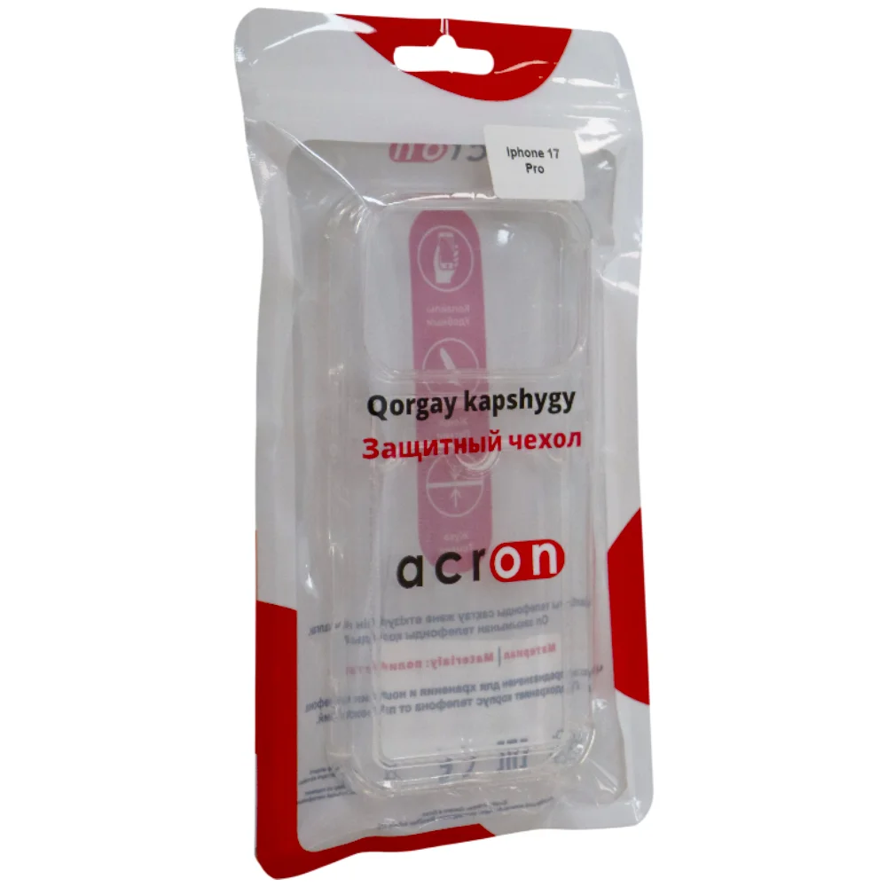 Прозрачный силиконовый чехол с визитницей Acron для Iphone 17 Pro - фото 2