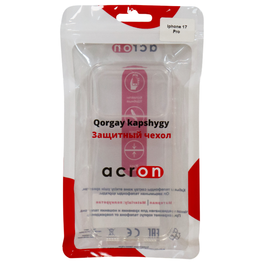 Прозрачный силиконовый чехол Acron для Iphone 17 Pro