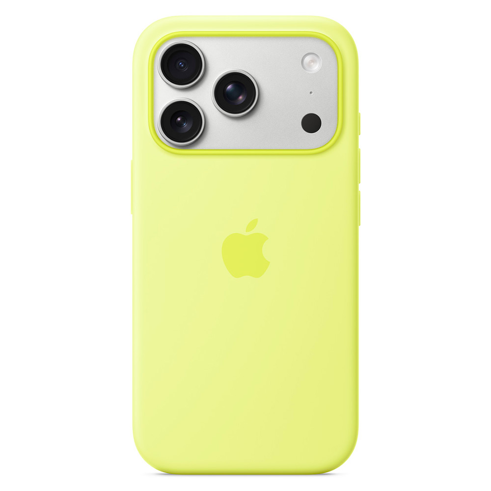 Чехол Apple  для iPhone 17 Pro Silicone Case with MagSafe Neon Yellow (MGFF4ZM/A)