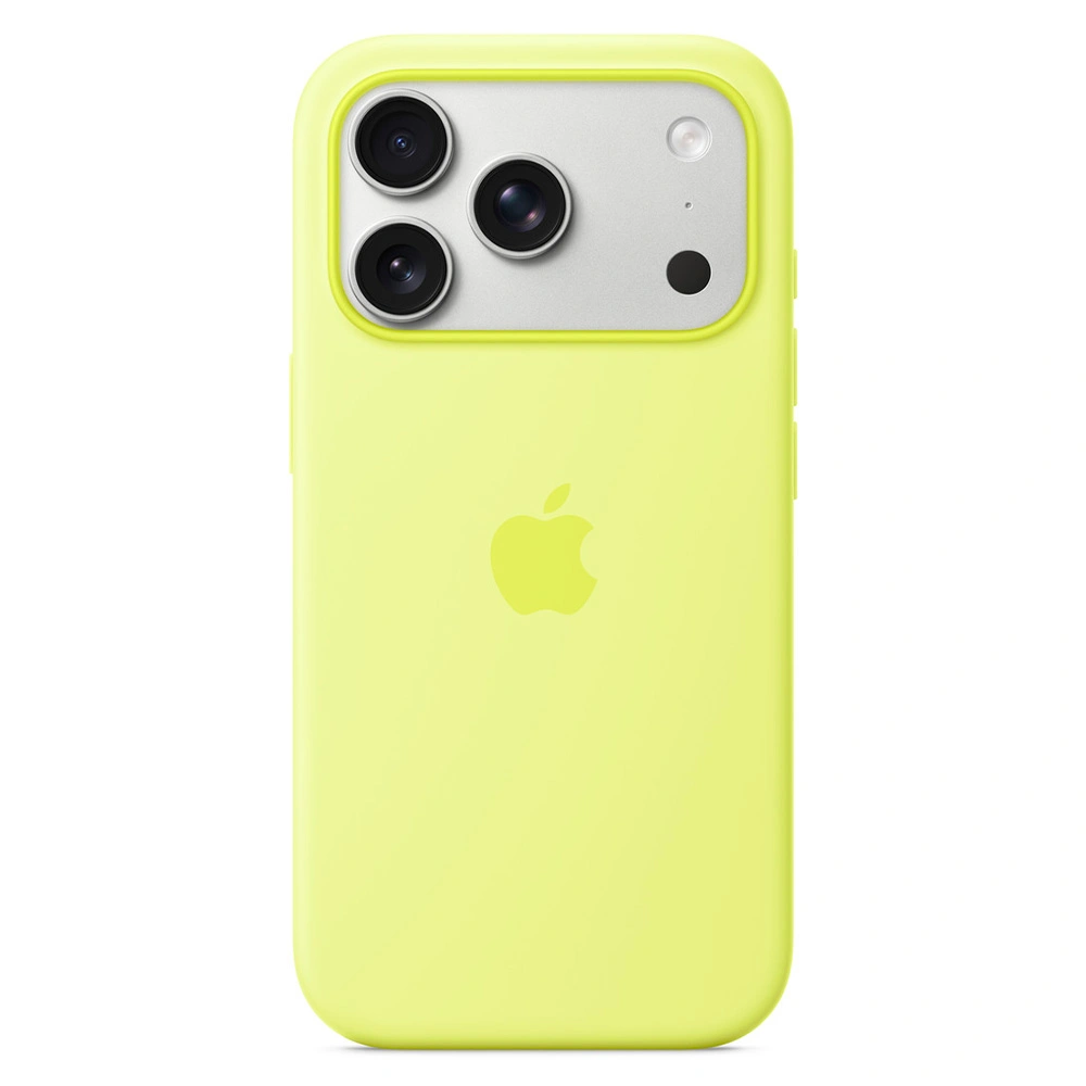 Apple тысқабы iPhone 17 Pro Silicone Case with MagSafe Neon Yellow (MGFF4ZM/A) үшін