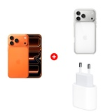 Комплект Apple для iPhone 17 Pro Max Clear Case with MagSafe MGFW4ZM/A + Apple iPhone 17 Pro Max 12/256GB Cosmic Orange + Apple 20W USB-C (MD3J4ZM/A) 
