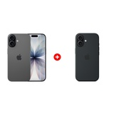 Комплект Apple для iPhone 17 Silicone Case with MagSafe - Black MGF14ZM/A + Apple iPhone 17 8/256GB Black 