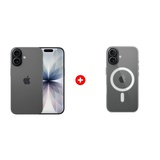 Комплект Apple для iPhone 17 Clear Case with MagSafe MGF24ZM/A + Apple iPhone 17 8/256GB Black 