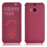 Чехол HTC Dot Flip case для HTC One M8 (grey) (purple)