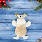 Мягкая подвеска "Ажурный олень" 6*14 см, золото 