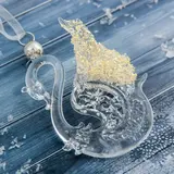 Украшение ёлочное "Лебедь" блеск 8*10 см  - фото 2