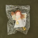 Мягкая подвеска "Ангел - девочка с ёлочкой" 13 см  - фото 2
