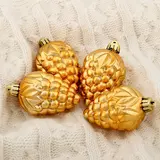 Украшение ёлочное "Виноград" (набр 4 шт) 6 см 4 шт золото 