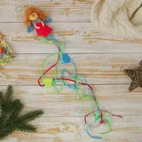 Мягкая подвеска "Ангелочек - шлейф с сердечками" 10*7 см разноцветный 