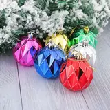 Шары новогодние "Прокси" d-6 см (набор 6 шт) ромбы 