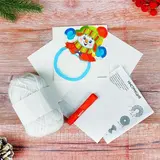 Елочная игрушка из помпона "Снеговик" 