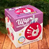 Набор для творчества: новогодний шар с отпечатком ручки №1  - фото 2