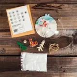 Набор для творчества - создай ёлочное украшение "Семья оленей"  - фото 3