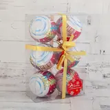 Новогодние шары "Домик" (набор 6 шт.), красные  - фото 2