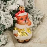 Ёлочное украшение "Кот в шубе" 12 см 