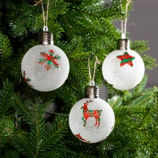 Световые елочные шары Luazon Lighting Клетчатые узоры (5864394)