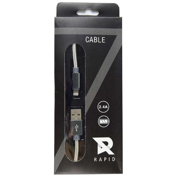 Кабель Rapid Cloth-L USB - Lightning (GY01) 1м Grey