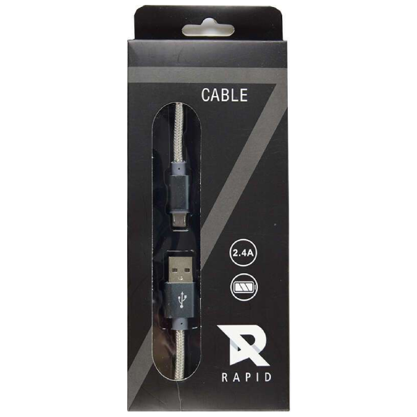 Кабель Rapid Cloth-micro USB - Micro USB (GY01) 1м Grey