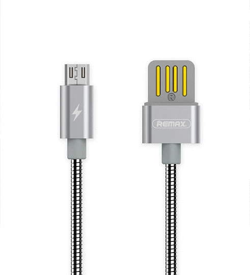 Кабель Remax micro RC-080m Tinned copper Silver