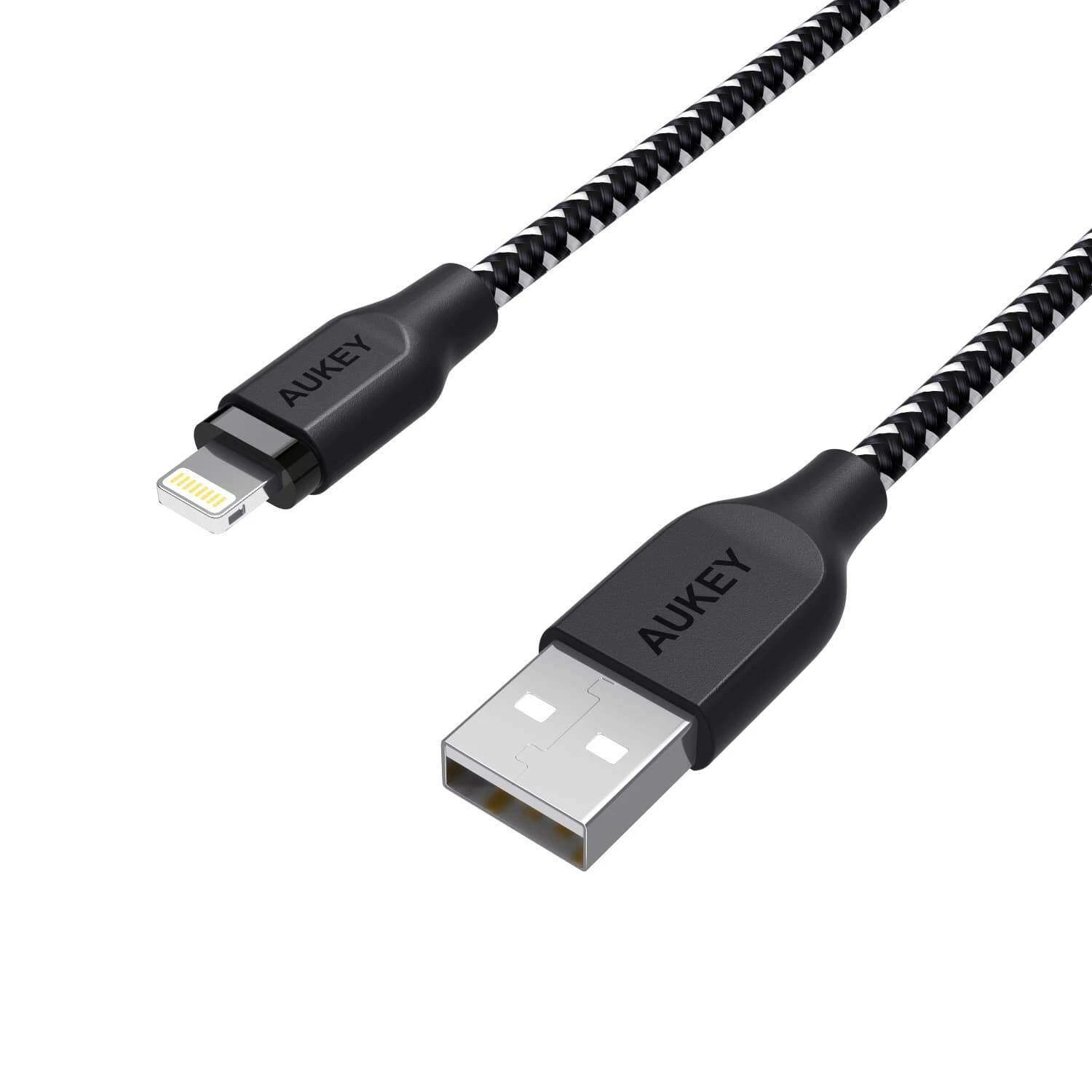 Сетевой кабель Aukey CB-AL2 MFi Lightning Dark-Grey - фото 3