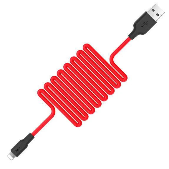 Кабель Hoco X21 Silicone USB - Lightning 1м Red - фото 2