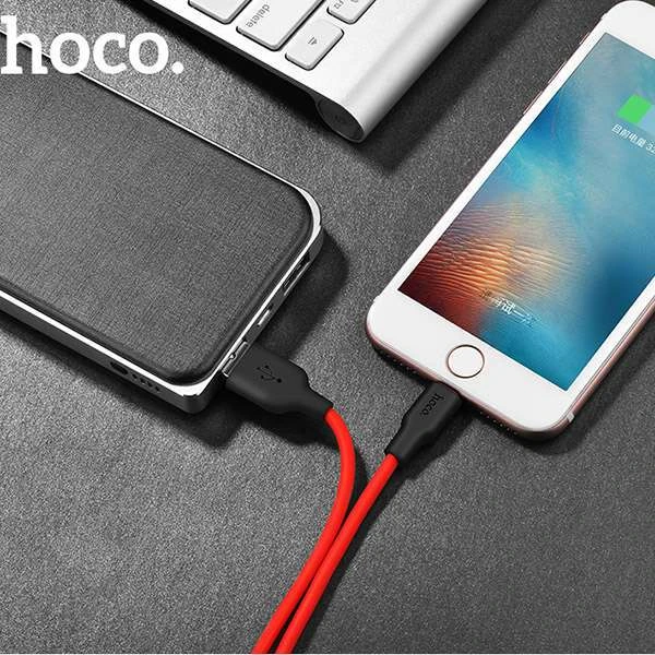 Кабель Hoco X21 Silicone USB - Lightning 1м Red - фото 3
