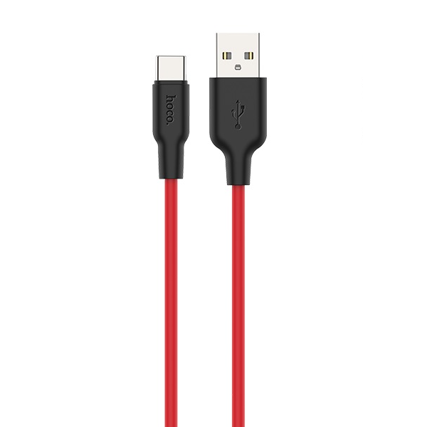 Кабель Hoco X21 Silicone USB - USB Type-C 1м Red