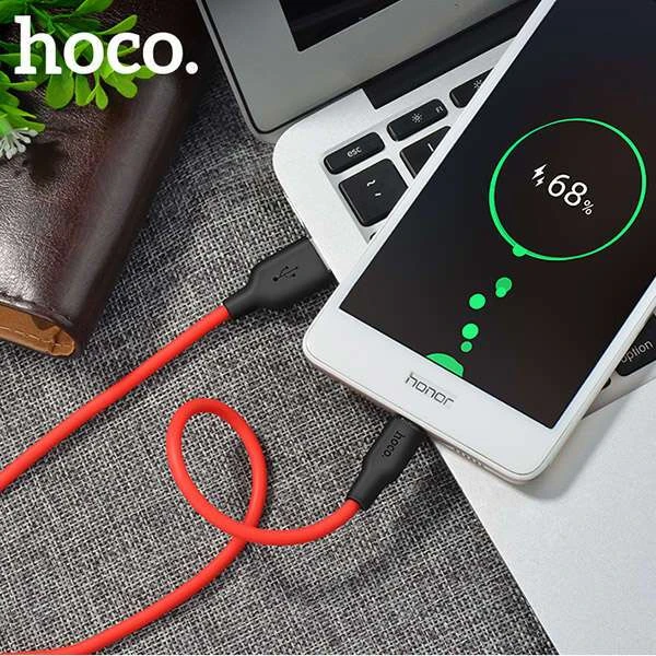 Hoco кабелі X21 Silicone USB - Micro USB 1м Red - фото 3