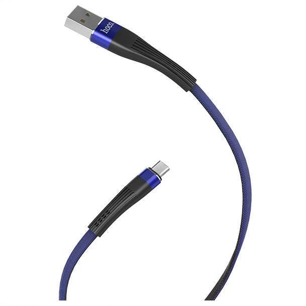 Кабель Hoco U39 USB - Micro USB 1,2м Blue - фото 2