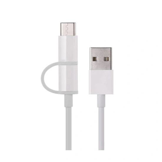 Интерфейсный кабель Xiaomi 100cm MICRO USB and Type-C Белый Mi 2-in-1 USB Cable microUSB-Type-C 1м White