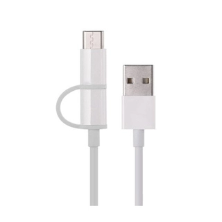 Интерфейсный кабель Xiaomi 100cm MICRO USB and Type-C Белый Mi 2-in-1 USB Cable microUSB-Type-C 1м White