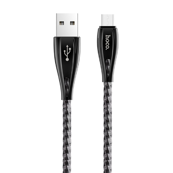 Hoco кабелі U56 Metal armor USB - Micro USB 1,2м Grey