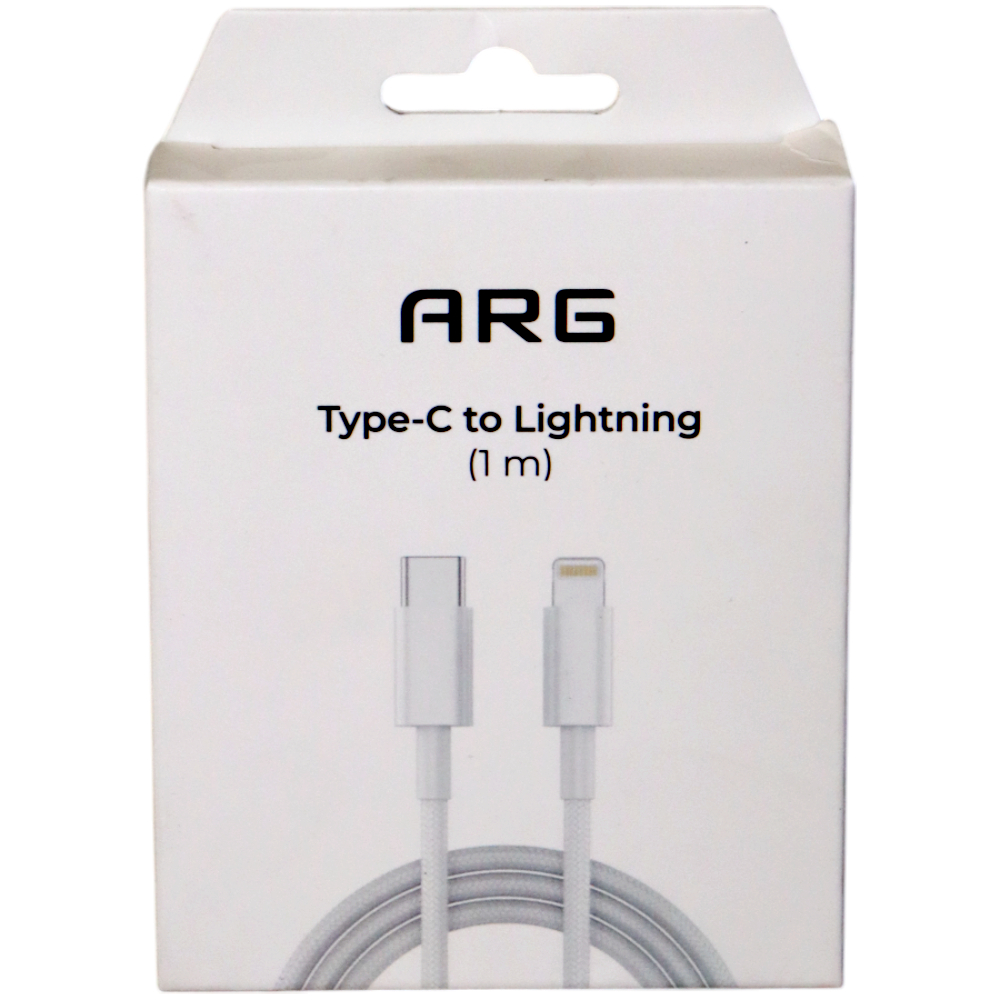 Кабель ARG Type-C to Lightning TL1 White 27W - фото 2